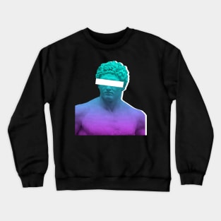 Glitch Greek Bust | Aesthetic Vaporwave Crewneck Sweatshirt